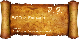 Pósz Fortuna névjegykártya